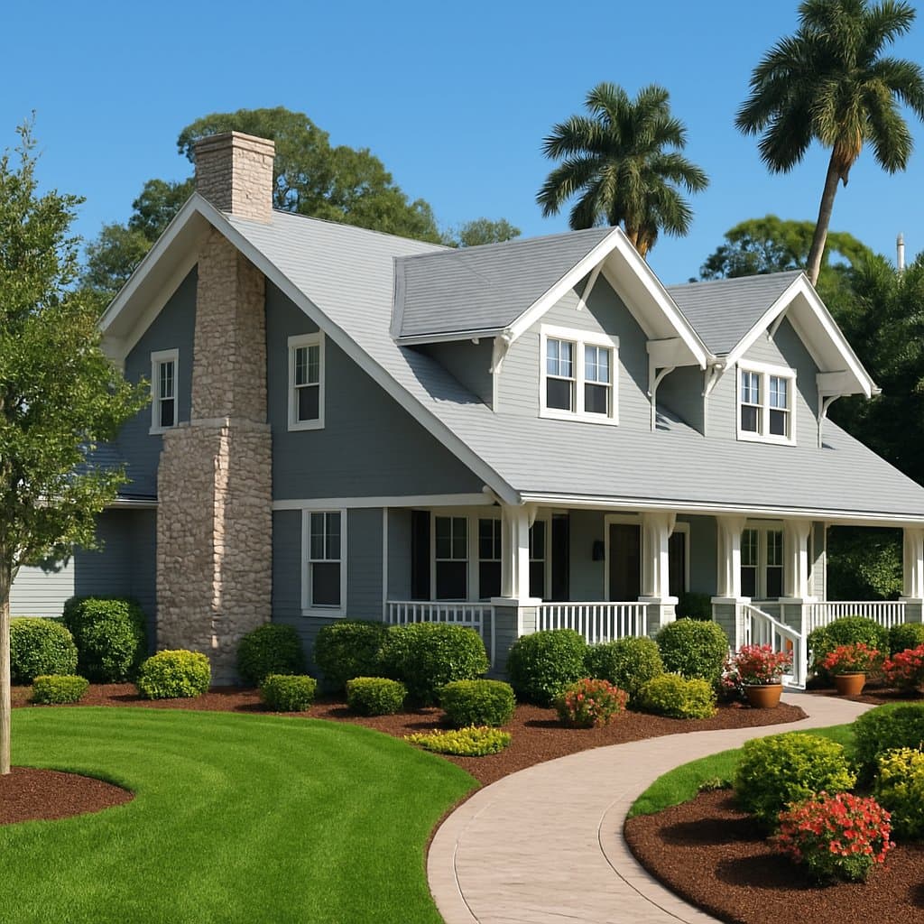 Before and after yard transformation showing AI-powered landscaping renovation